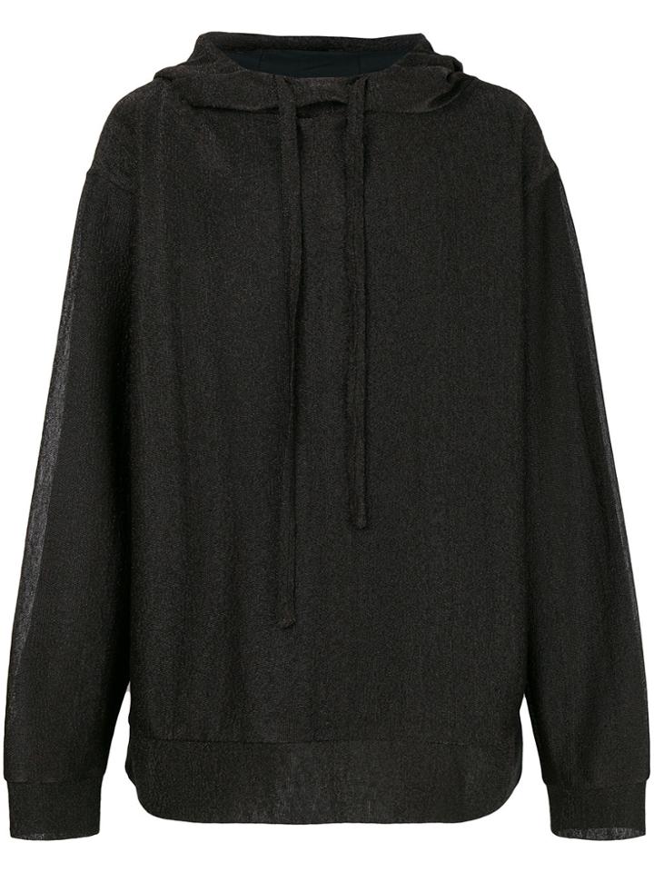 Forcerepublik Oversized Hooded Jumper - Black