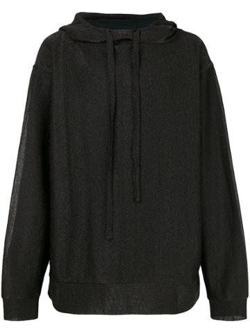 Forcerepublik Oversized Hooded Jumper - Black