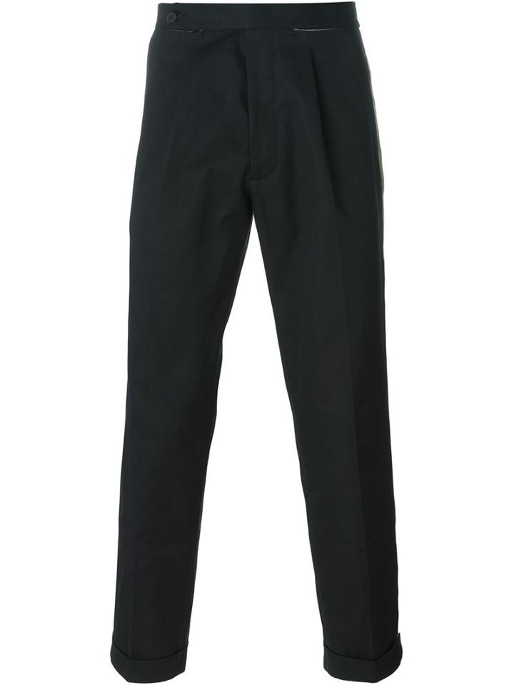 Palm Angels Stripe Applique Cropped Trousers