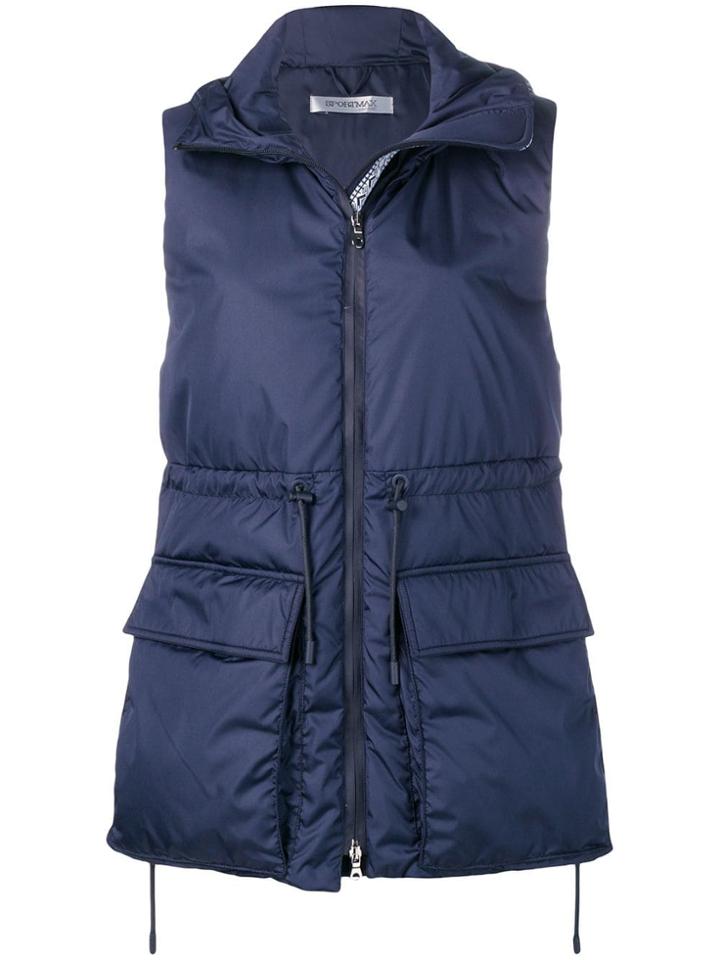 Sportmax Padded Long Length Gilet - Blue