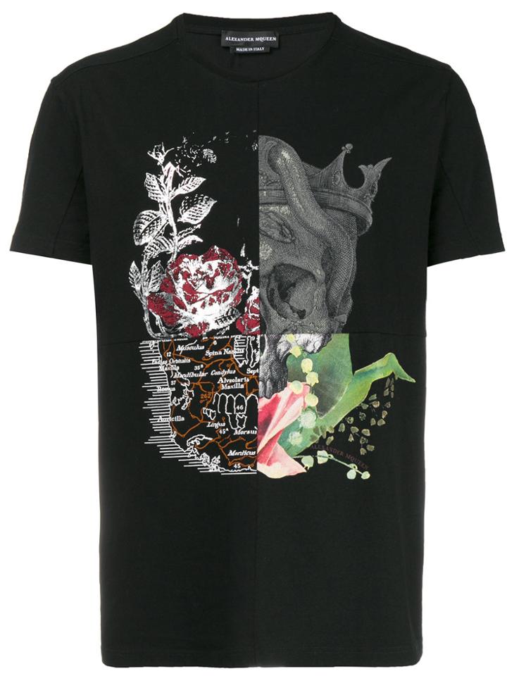 Alexander Mcqueen Signature Print T-shirt - Black