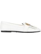 Tod's Fringed Trim Loafers - White
