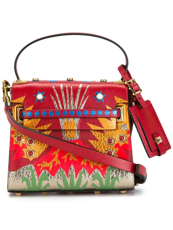 Valentino Micro 'my Rockstud Volcano' Tote, Women's, Red