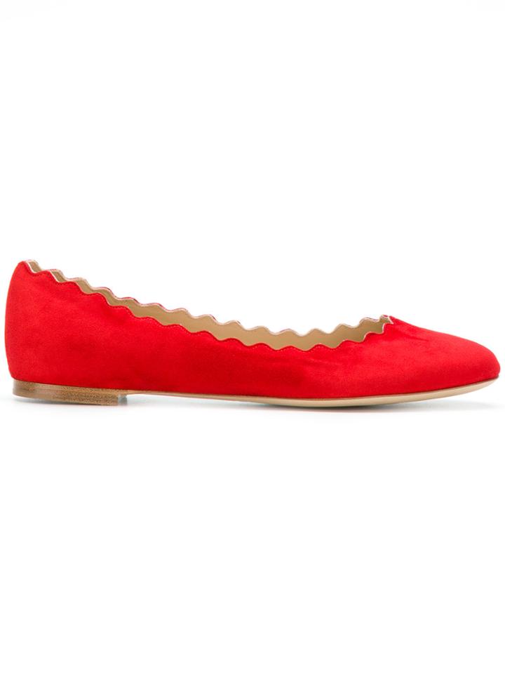Chloé Lauren Ballerina Flats - Red