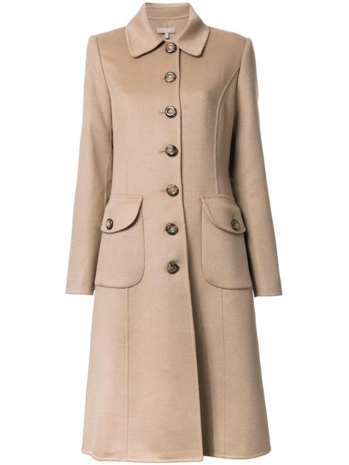 Michael Kors Buttoned Mid Coat - Brown