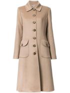 Michael Kors Buttoned Mid Coat - Brown