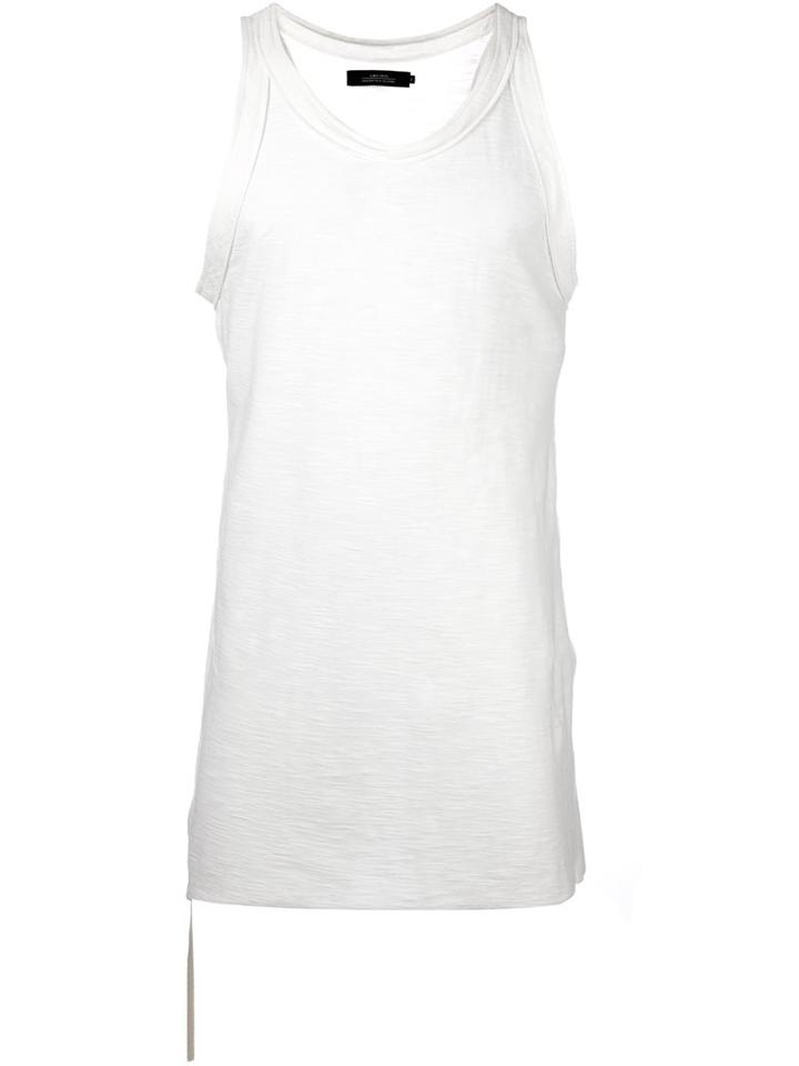 A New Cross Classic Tank Top, Men's, Size: Large, White, Cotton