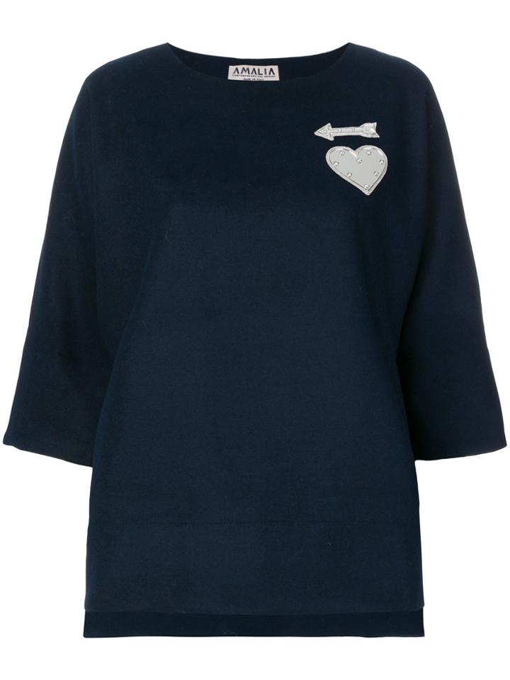 Amalia Cloth Embroidery Sweatshirt - Blue