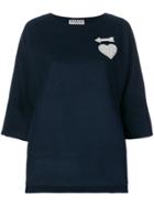 Amalia Cloth Embroidery Sweatshirt - Blue