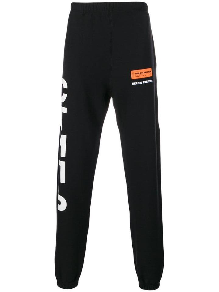 Heron Preston Logo Printed Sweatpants - Black