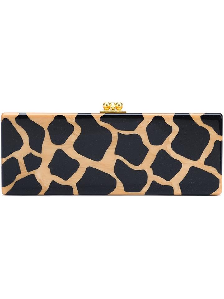 Edie Parker Leopard Pattern Rectangular Clutch