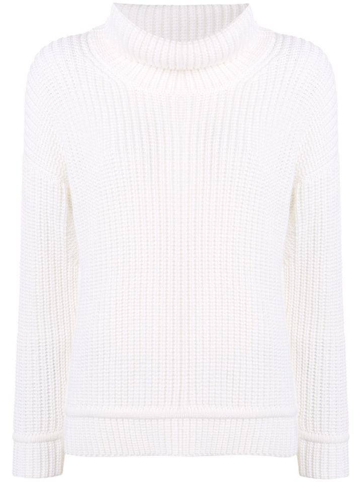 Canada Goose Ribbed Turtle Neck Sweater - White
