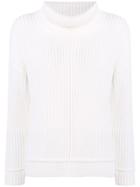 Canada Goose Ribbed Turtle Neck Sweater - White