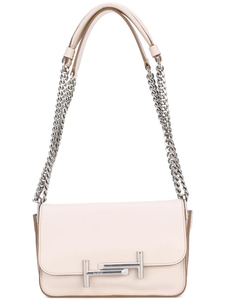 Tod's - Chain Strap Shoulder Bag - Women - Calf Leather/metal - One Size, Nude/neutrals, Calf Leather/metal