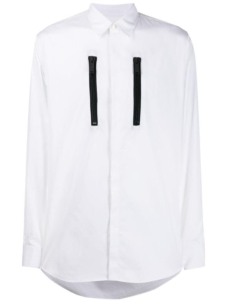 Dsquared2 Zip Detail Button-up Shirt - White