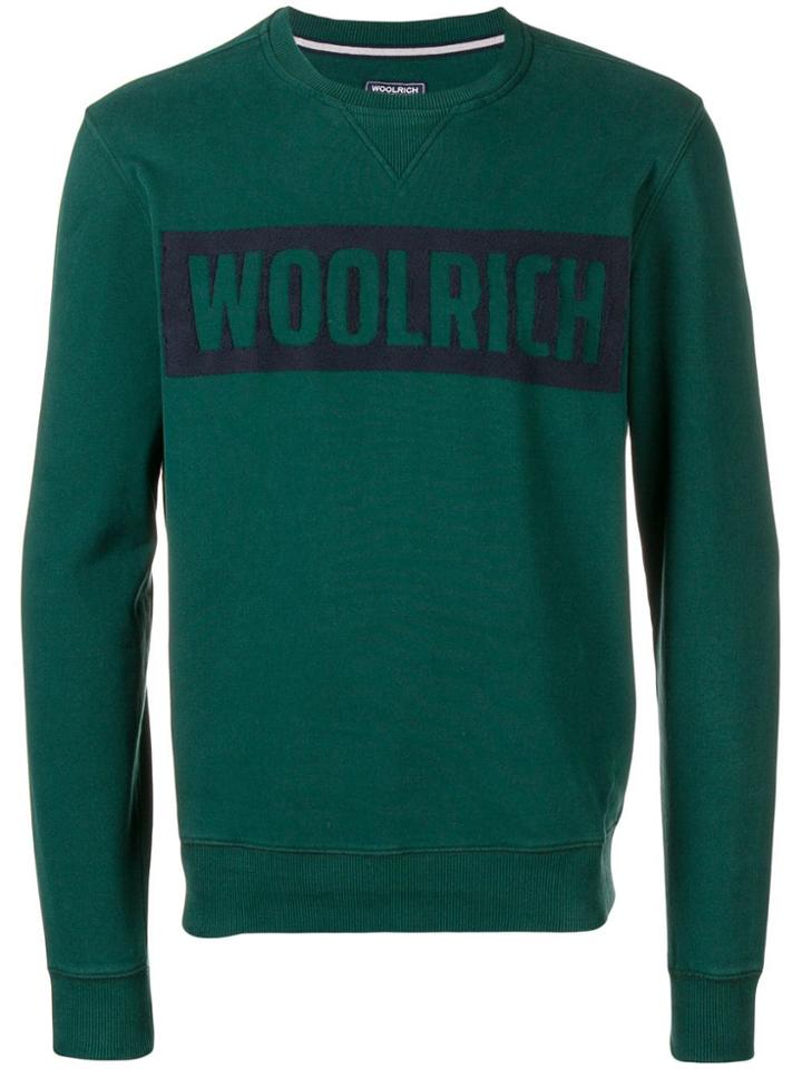 Woolrich Logo Embroidered Sweatshirt - Green