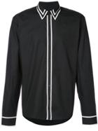 Balmain Two-tone Button Shirt - Black