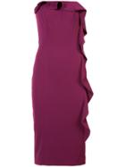 Jay Godfrey Off-shoulder Ruffled Dress - Pink & Purple