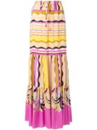 Emilio Pucci Long Drawstring Waist Skirt - Yellow