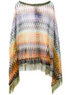 M Missoni Asymmetric Draped Poncho, Women's, Viscose/nylon