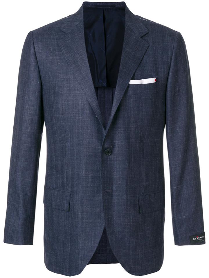 Kiton Single-breasted Blazer - Blue