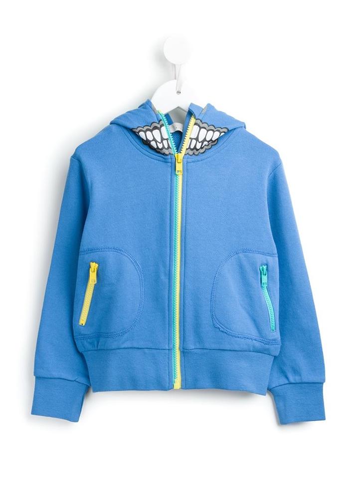 Stella Mccartney Kids 'bandit' Zipped Up Hoodie