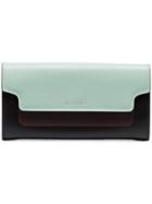 Marni Green, Black And Burgundy Trunk Foldover Wallet