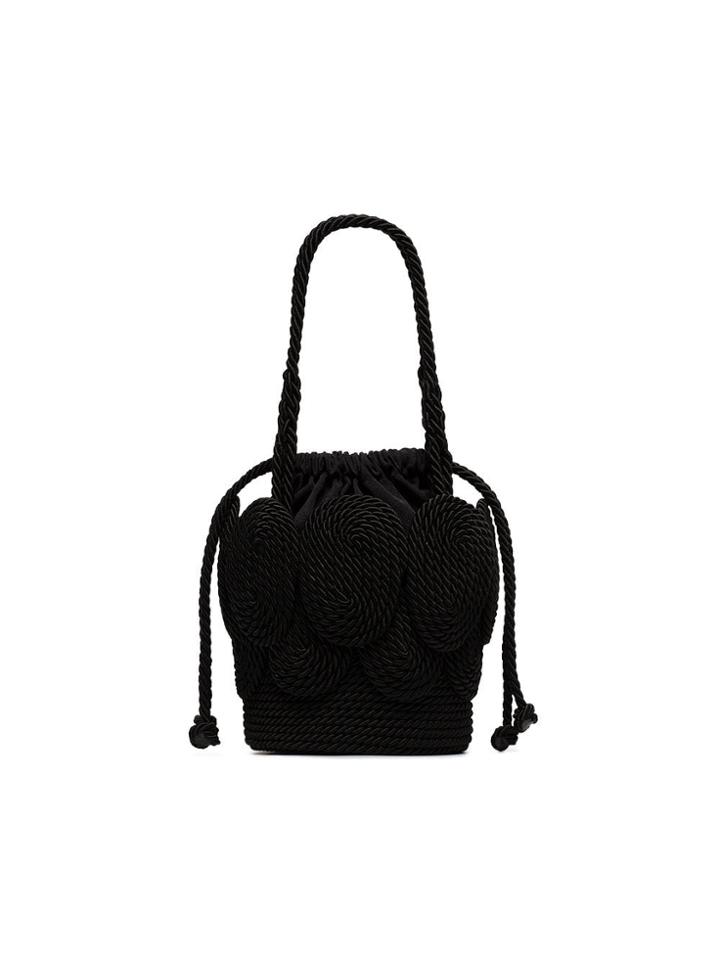 Mehry Mu Black Cha Cha Straw Shoulder Bag