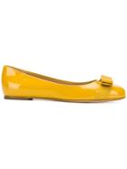 Salvatore Ferragamo Vara Ballerina Shoes - Yellow