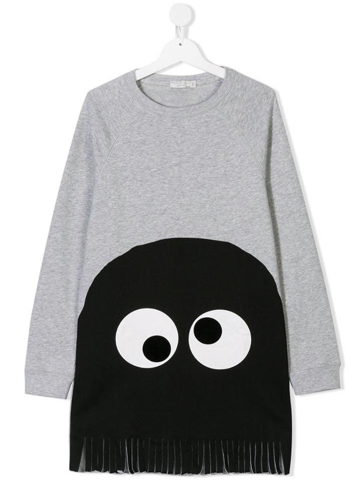 Stella Mccartney Kids Teen Halloween Spider Sweatshirt Dress - Grey