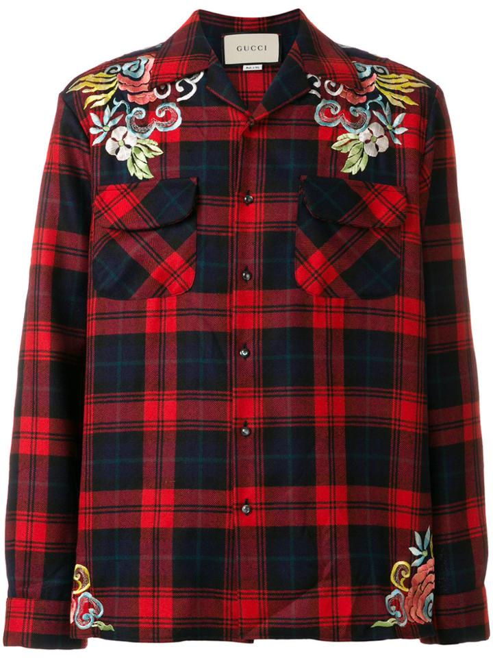 Gucci Embroidered Wool Shirt