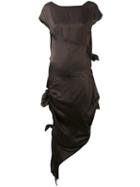Alessandra Marchi - Knotted Dress - Women - Silk/cotton/viscose - 40, Brown, Silk/cotton/viscose