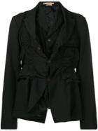 Comme Des Garçons Homme Plus Ruched Button Blazer - Black