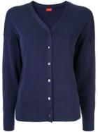 Des Prés V-neck Button Cardigan - Blue