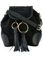 See By Chloé - Polly Shoulder Bag - Women - Cotton/calf Suede - One Size, Black, Cotton/calf Suede