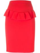 Boutique Moschino Ruffled Pencil Skirt