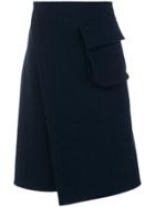 Nehera Asymmetric Wrap Skirt - Blue