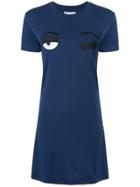 Chiara Ferragni Signature Winking Eye Dress - Blue