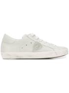Philippe Model Logo Plaque Sneakers - White