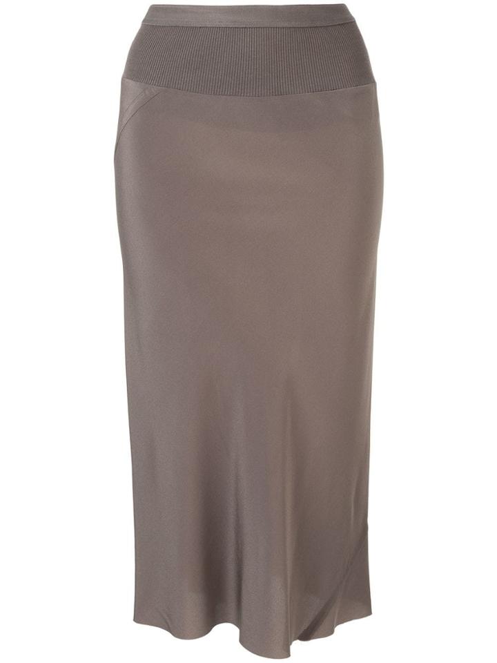 Rick Owens Slim-fit Pencil Skirt - Grey