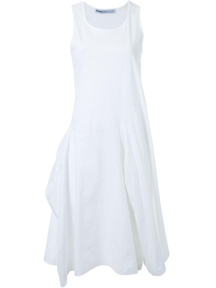 Rundholz Flared Dress, Women's, Size: L, White, Cotton/polyamide/spandex/elastane