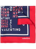 Valentino Scale Logo Print Scarf - Blue