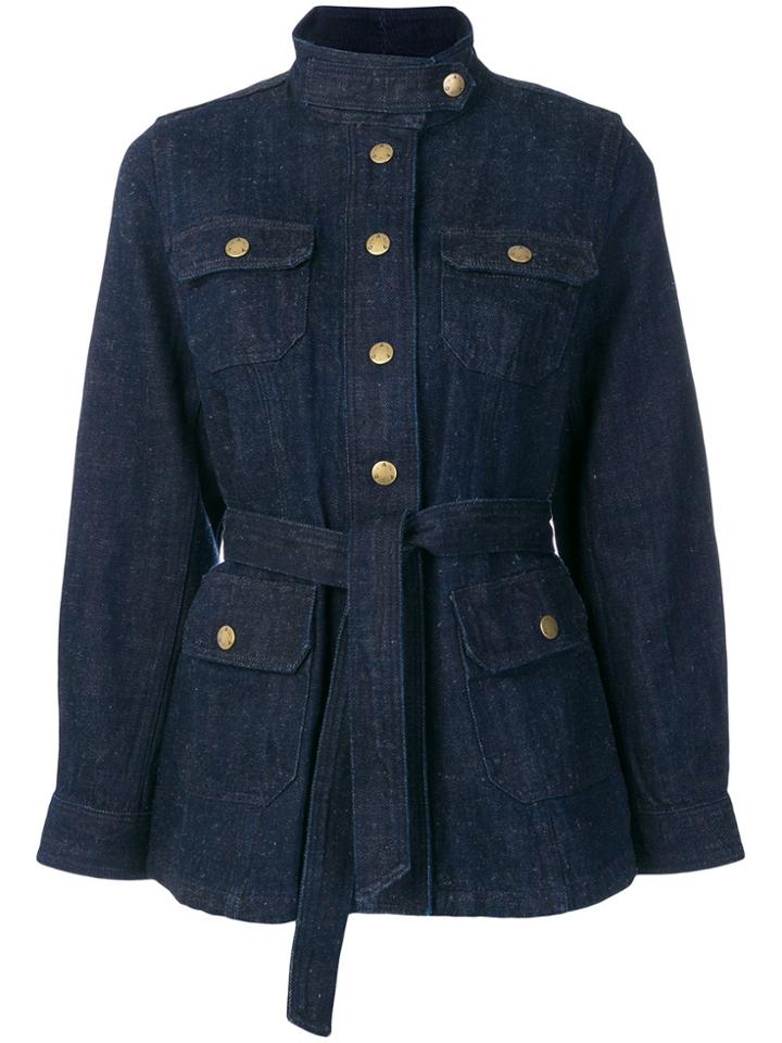 A.p.c. Fitted Denim Jacket - Blue