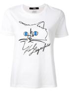 Karl Lagerfeld - D1 T-shirt - Women - Cotton - Xl, Women's, White, Cotton