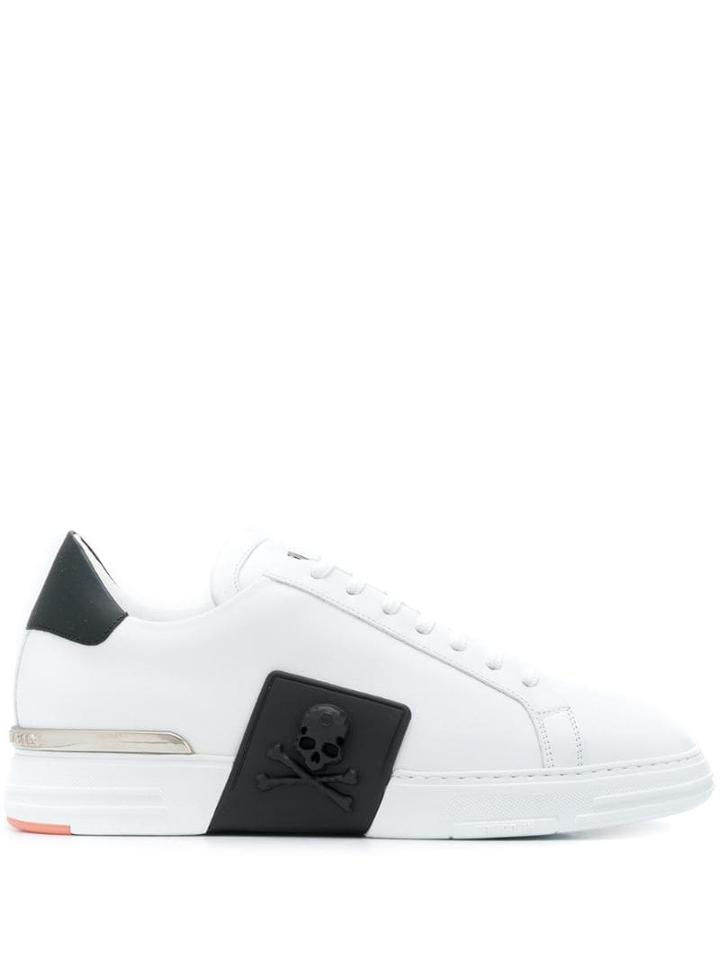Philipp Plein Low Top Skull Sneakers - White