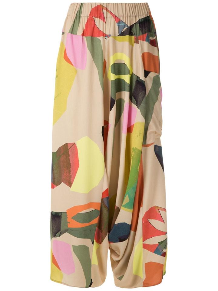 Mara Mac Printed Ruffle Culottes - Neutrals