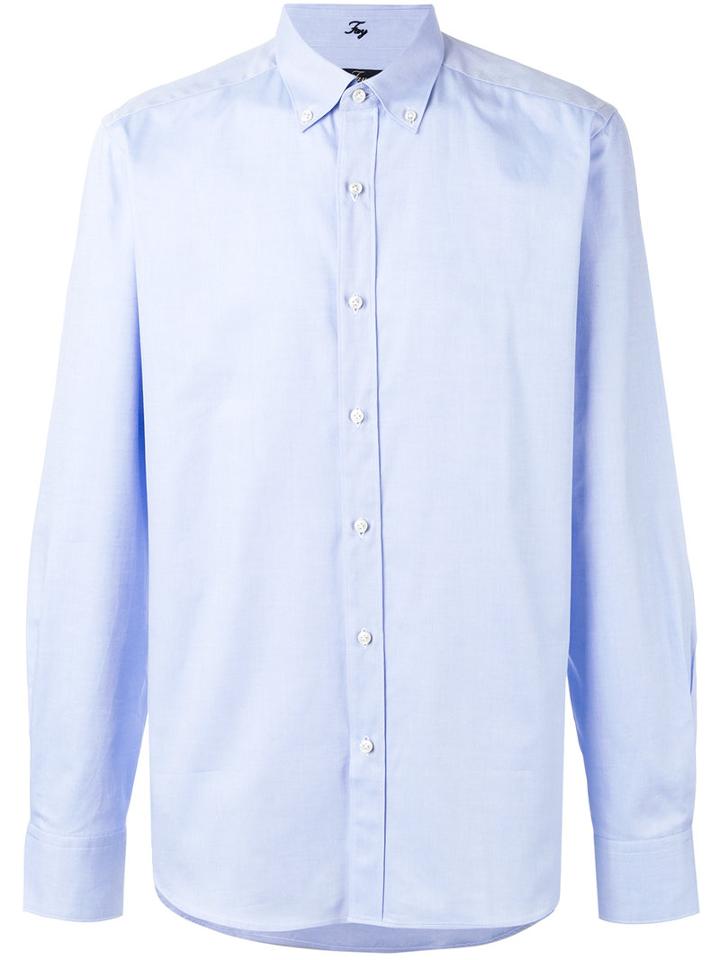 Fay Classic Shirt, Men's, Size: 39, Blue, Cotton