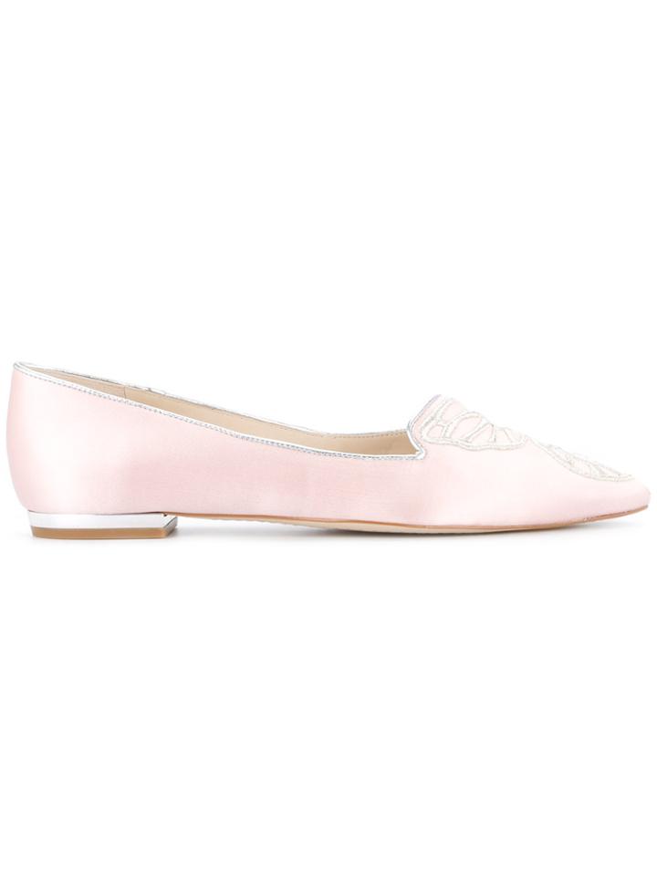 Sophia Webster Satin Butterfly Pumps - Pink & Purple