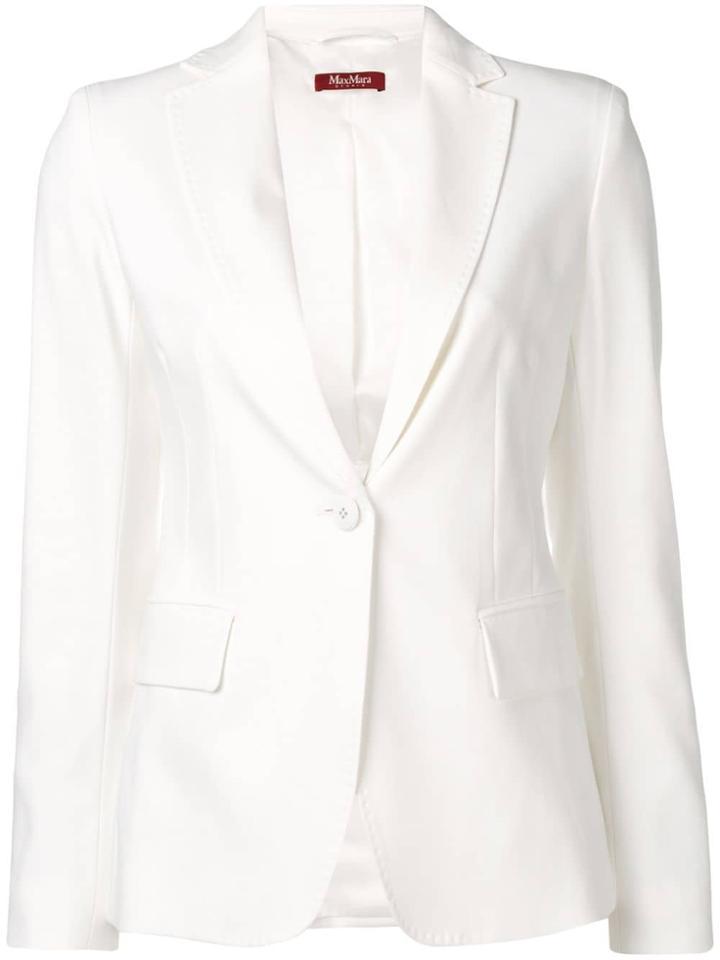 Max Mara Studio Single-breasted Blazer - White
