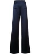 Derek Lam 10 Crosby - Studded Detail Straight Trousers - Women - Polyester/triacetate - 10, Blue, Polyester/triacetate